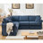 Modular Sectional Sofa Set Convertible L - Shaped 5 - Seat Reversible Rolled Arms Soft-617638743