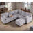 Upholstered Modern Modular Sectioanl Sofa With Ottoman-1812042701