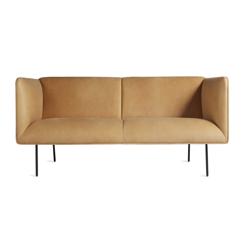 Dandy Sofa, Camel Genuine Leather, 32" H x 86" W x 37" D