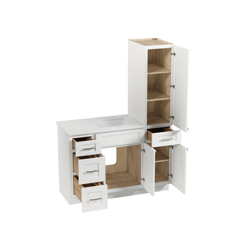 Ensemble de meuble-lavabo simple 51 po Disar, Blanc