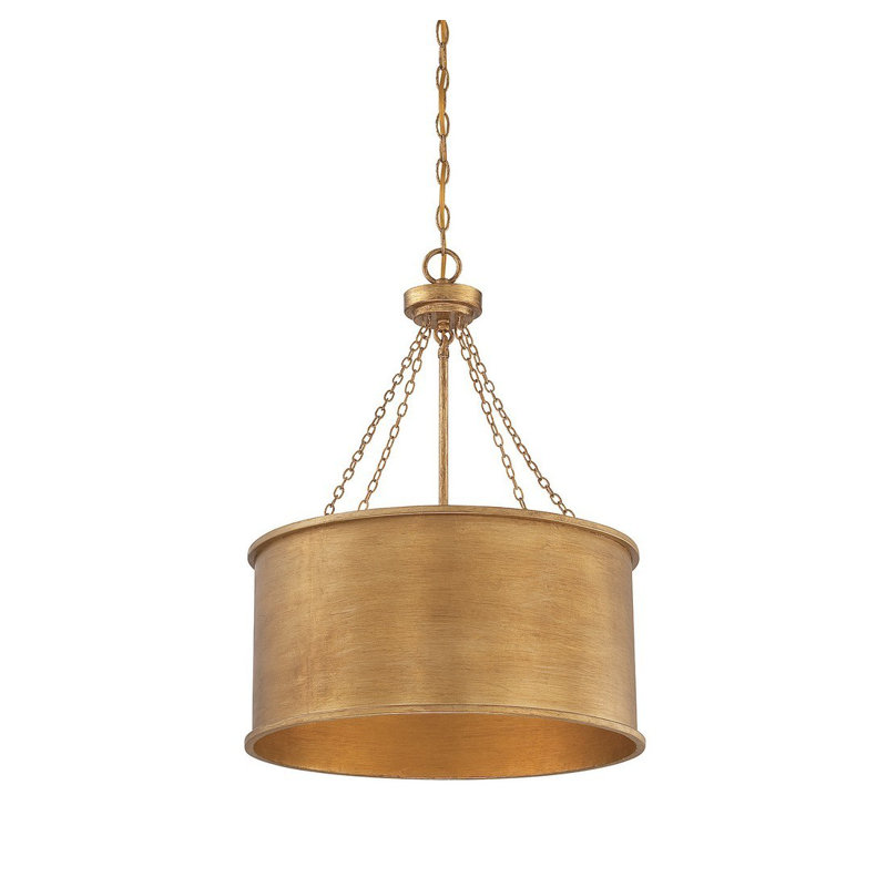 Soho 6-Light Chandelier, Patine dorée, Quatre lumières, H 26,5 po x l 19 po x P 19 po