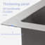 Évier de cuisine profond de 68,5 cm (27 po), acier inoxydable 16 g T304, angles R10, coussinet antibruit, dimensions : 68,5 x 53 x 25,5 cm (27 x 21 x 10 po), cuve de 25,4 cm (10 po), revêtement anti-condensation.