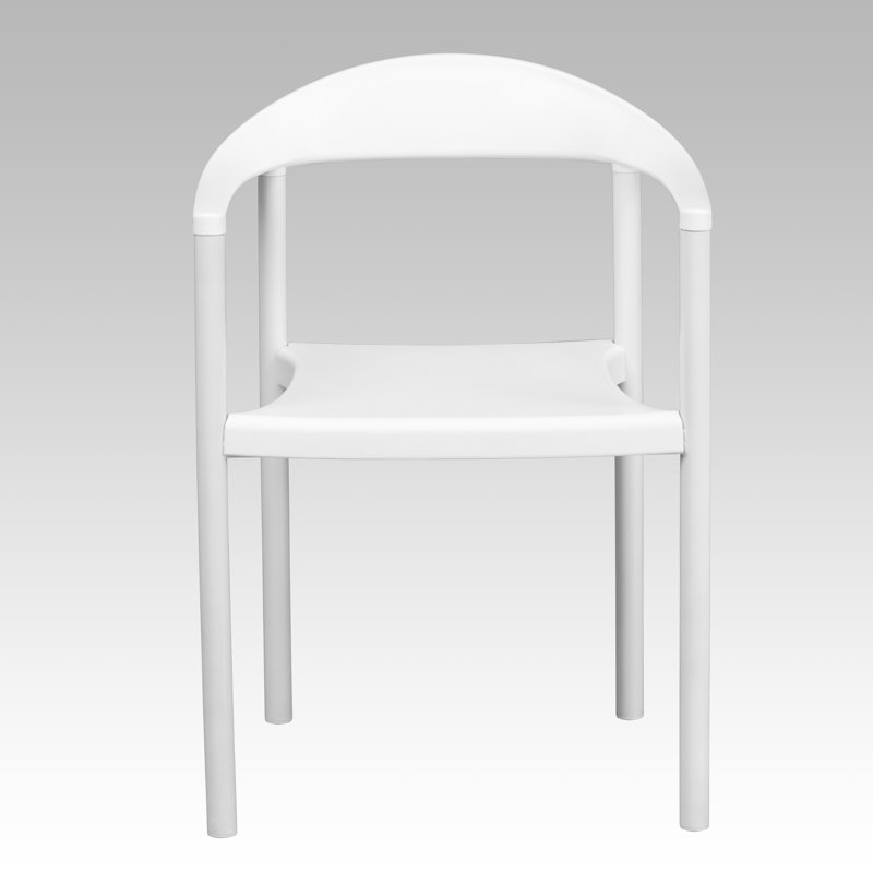 Chaise empilable en plastique Bryar, blanc