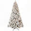 Arbre de Noël enneigé 9 pi avec 650 lumières UL blanc chaud, embouts en PVC de 1930 et fil mémoire dépliable-256815653