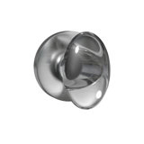 Bravura 928-6 Dummy Glass Egg Knob on Round Contemporary Rose in Satin Brass