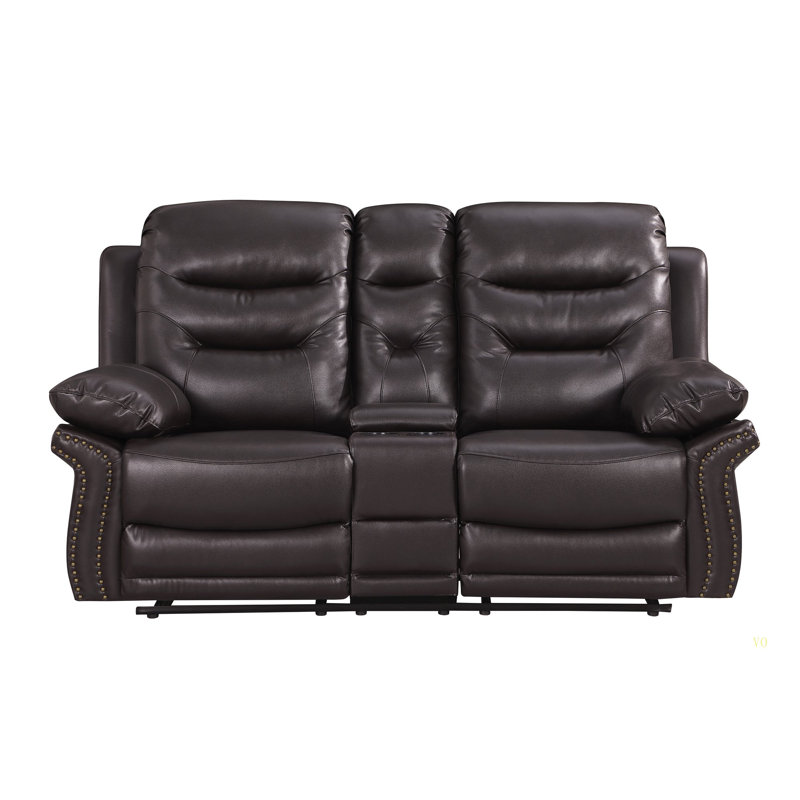 Canapé inclinable en cuir Global