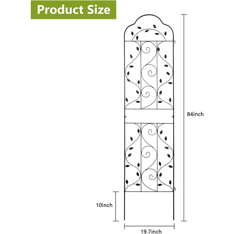 Ensemble de 4 treillis de jardin en métal pour plan d'escalade