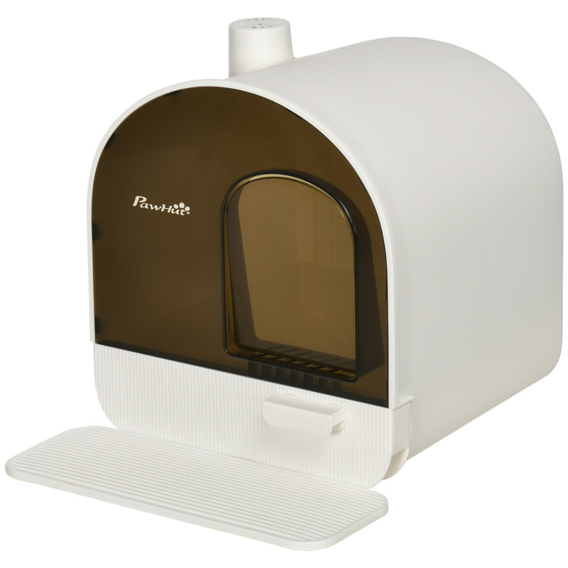 Cat Litter Box with Lid, White