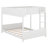 Full XL Over Full XL Wooden Bunk Bed With Built-In Storage Shelf & Ladder-422782842