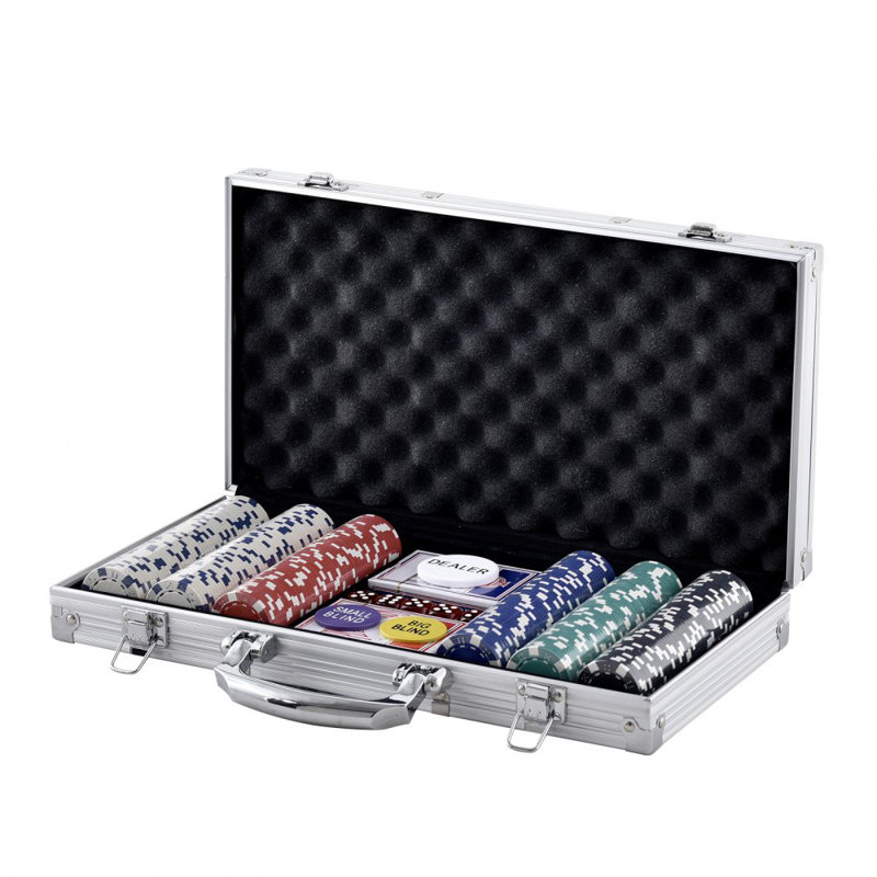 Ensemble de jetons de poker, ensemble de poker 300 pièces, ensemble complet de jeu de poker