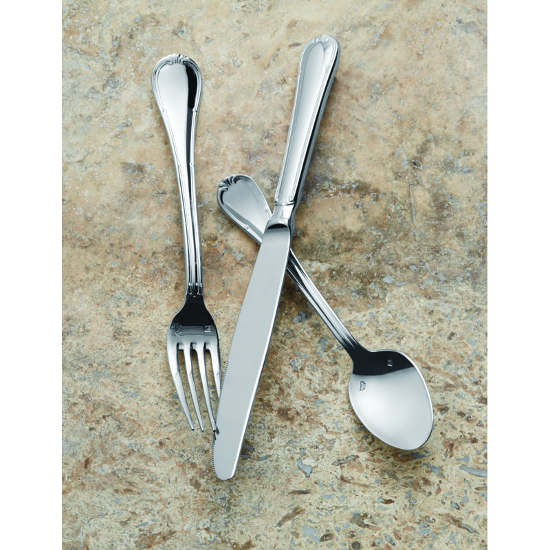 Donizetti Silver Stainless Steel Soup Spoons Set of 12