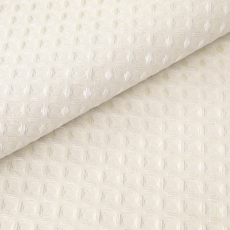 Rideau de douche Ramjani Waffle Weave, H 74 po x l 71 po, Crème, crème