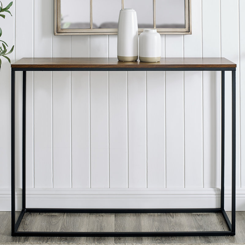 Console Table, Dark Walnut/Black