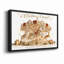 Art mural sur toile Golden Carousel avec chevaux blancs et boucles rouges-137749008