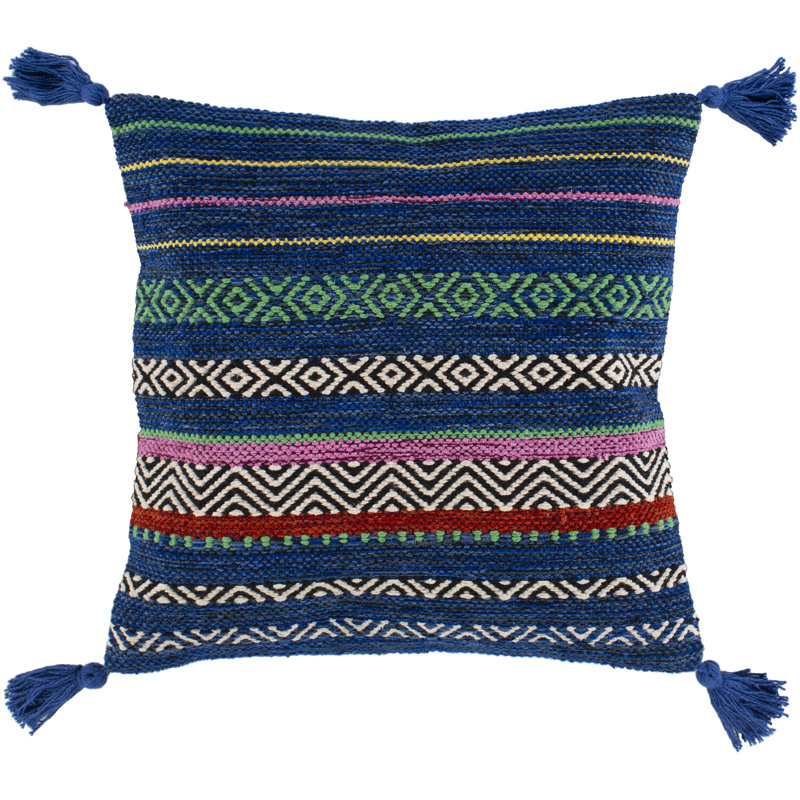 Striped Cotton Pillow Cover, 18" x 18"