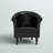 Liam Faux Leather Barrel Chair-1510817045