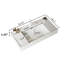 Meuble-lavabo de 36 po - lavabo vasque, lavabo en acrylique blanc, tablettes en noyer foncé, concept de rangement rectangulaire attrayant