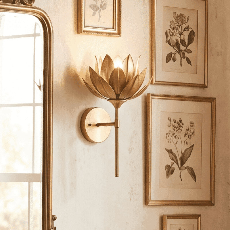 Dario 1-Light Dimmable LED Armed Sconce, Gold