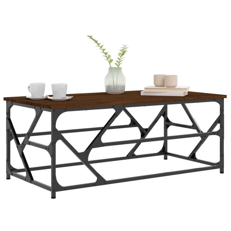 Bourdeilles Four Leg Coffee Table, Brown Oak