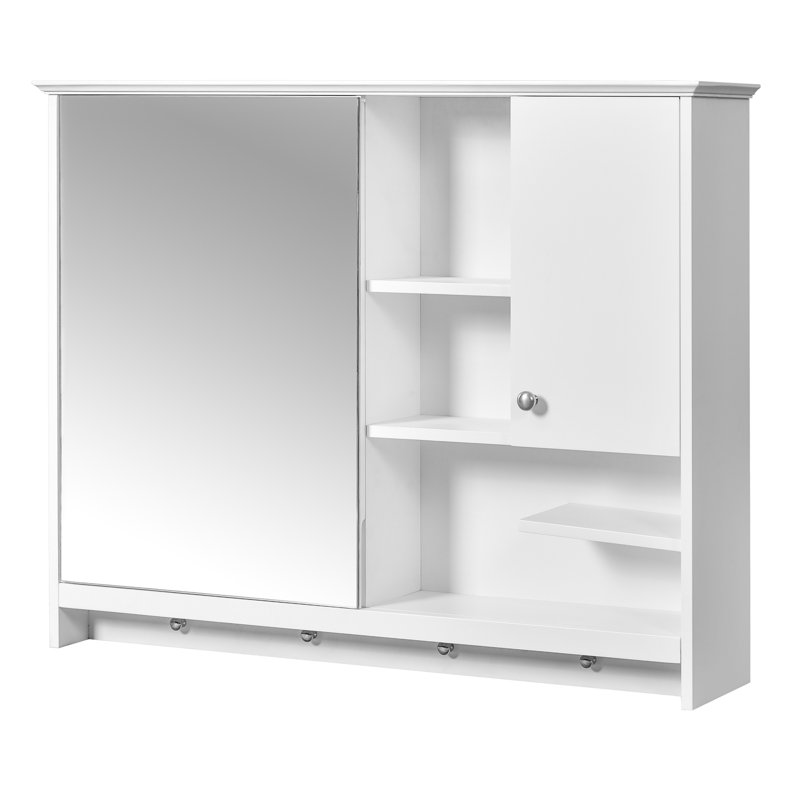 Armoire de rangement murale de salle de bain de 36 pouces avec miroir - espace pratique et élégant pour tablette réglable