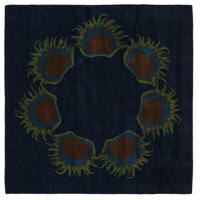 8 Ft Square Pineland Navy Blue Rug