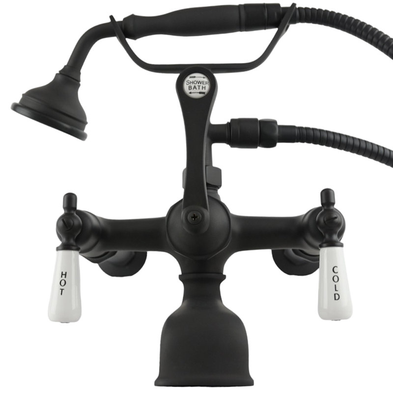 Robinet de lavabo mural pour téléphone avec douchette par Strom Living, Bronze huilé