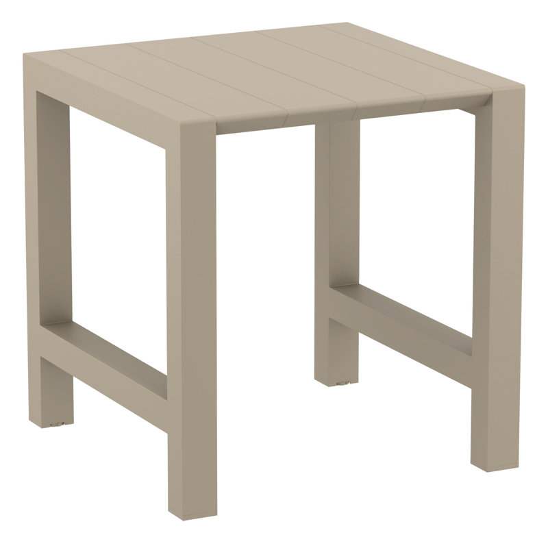 Table de bar extensible en plastique Farrah, Taupe