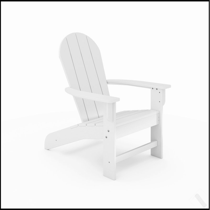 Adirondack Chair – Premium HDPE Poly Lumber For Pool, Patio, And Garden Elegance, Durable And Low-Maintenance, White