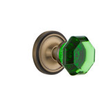 Classic Rosette with Waldorf Emerald Door Knob