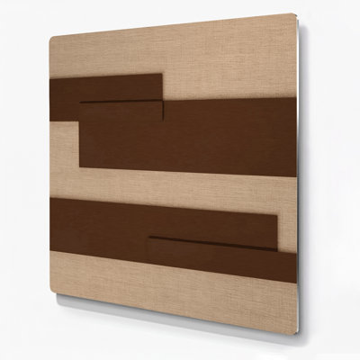 Minimalisme 61, art mural en métal brun