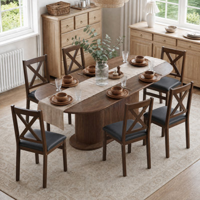 Padded Stackable Folding Dining Chairs with Solid Wood Frame