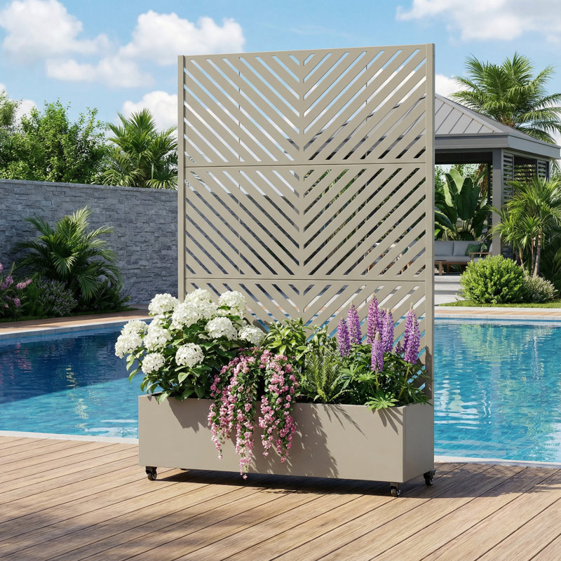 Planter Box, 185cm H x 120cm W x 40cm D, Black