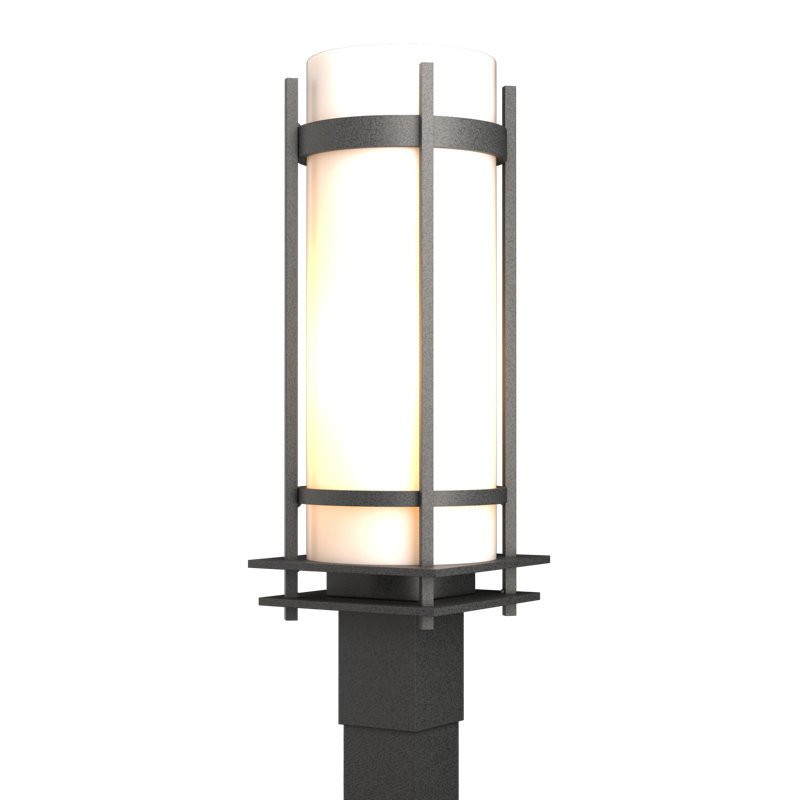 Banded Outdoor 1-Light 22" Lantern Head, Opal, Natural lron