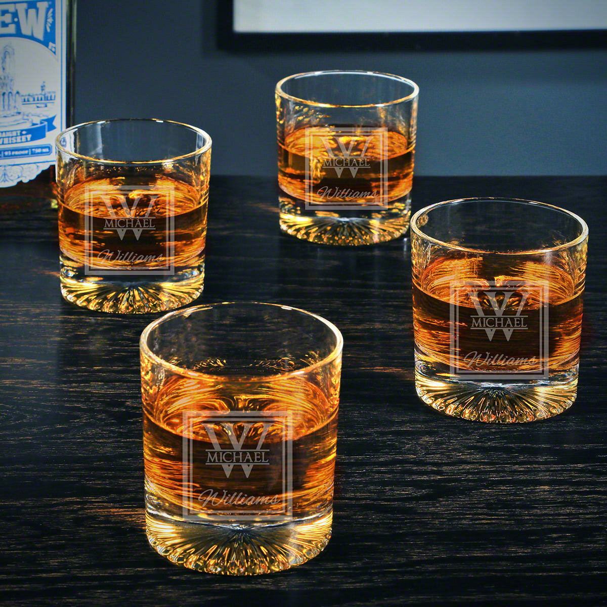 Winston Churchill Cut Crystal Whiskey Glasses