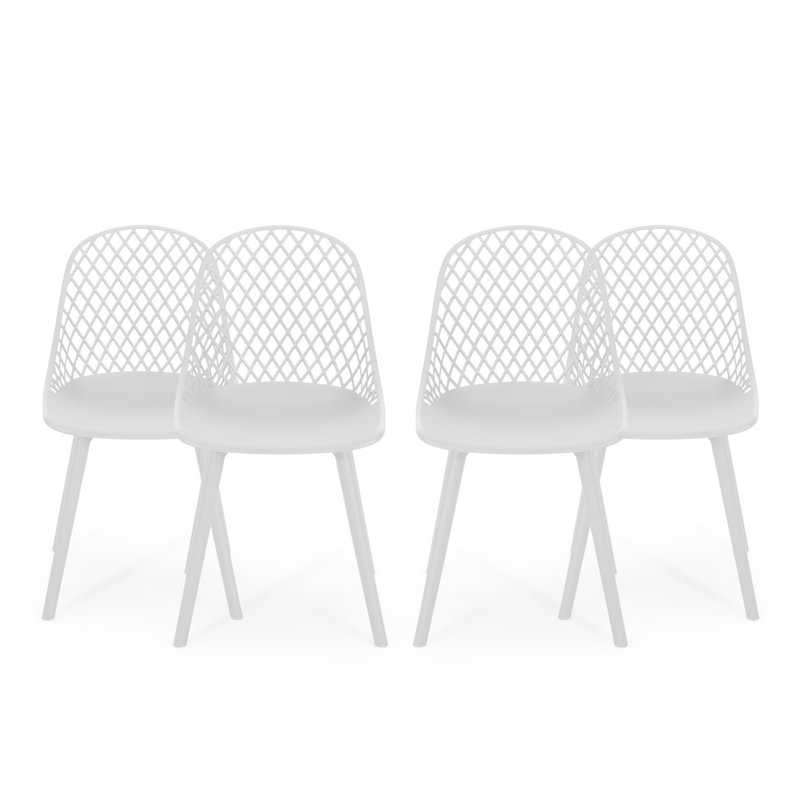 Kenyon Outdoor Patio Dining Chair, White