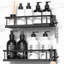 Ensemble de 2 tablettes de douche murales avec crochets amovibles-2053753902