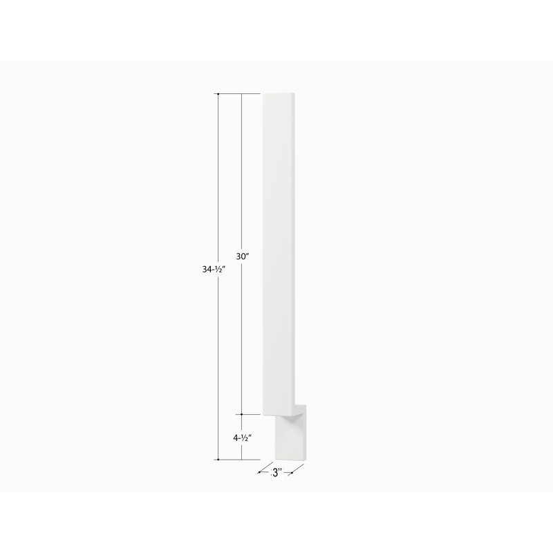 Disar 3" Bathroom Cabinet Base Filler , White