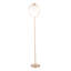 Lampe sur pied Moon en métal doré et verre givré Moon