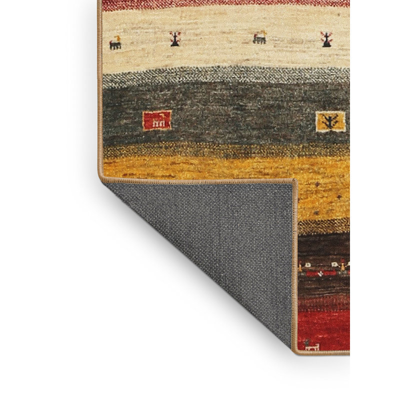 Tapis beige/brun/gris contemporain, Rectangle 3 pi x 5 pi