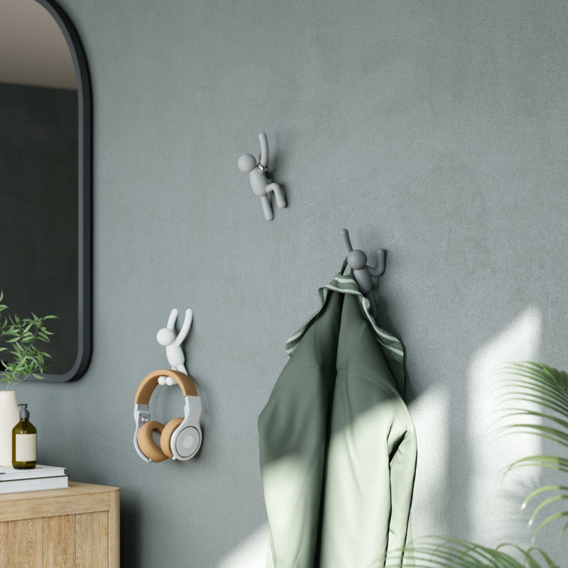 Set of 3 Multicolor Buddy Wall Hooks