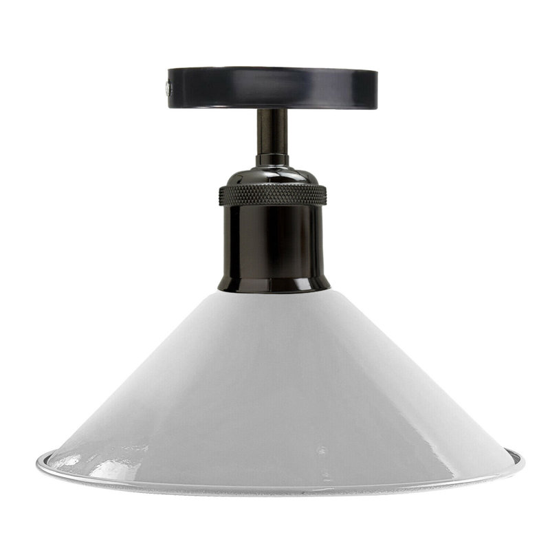 Bussey Semi Flush Mount, White