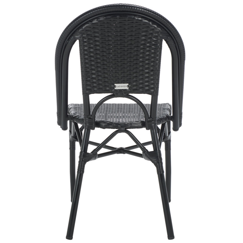 Torino Outdoor Dining Side Chair, Black/Black