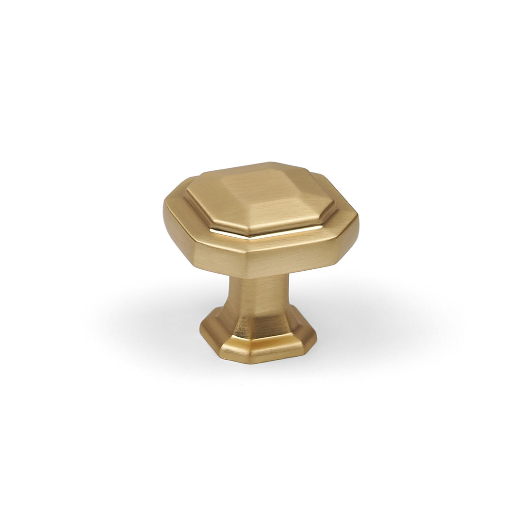 Handle & Home (30Mm Knob) Satin Brass Octagonal Cabinet Handles - Image 5