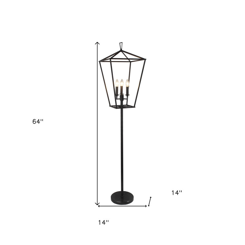 Ambrey 64'' Black Novelty Floor Lamp
