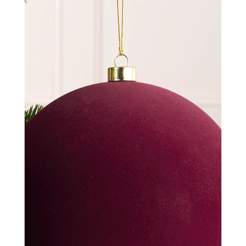 Polystyrene Shatterproof Bauble, 22.6 cm H x 20 cm W x 20 cm D, Burgundy