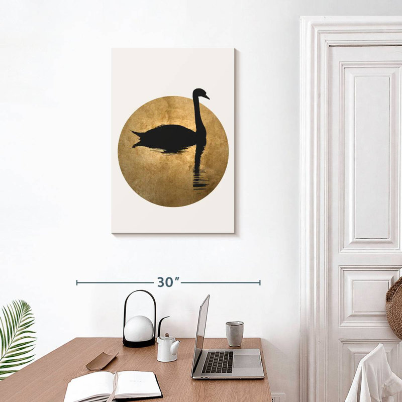 Brampt The Swan Gold, 30" H x 20" W