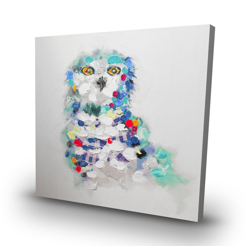 Abstract owl - 32"x32" art on canvas