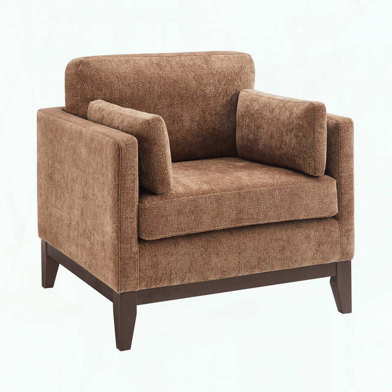 Chaise avec accoudoirs Chalco, Brun