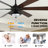 72" Large 6-Blade Modern Ceiling Fan With LED Lights And Remote 6-Speed, 3-Color, Reversible DC Motor-1434753198-1434753199-1434753197