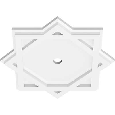 14"OD x 1"ID x 7 3/4"C x 1"P Axel Architectural Grade PVC Contemporary Ceiling Medallion